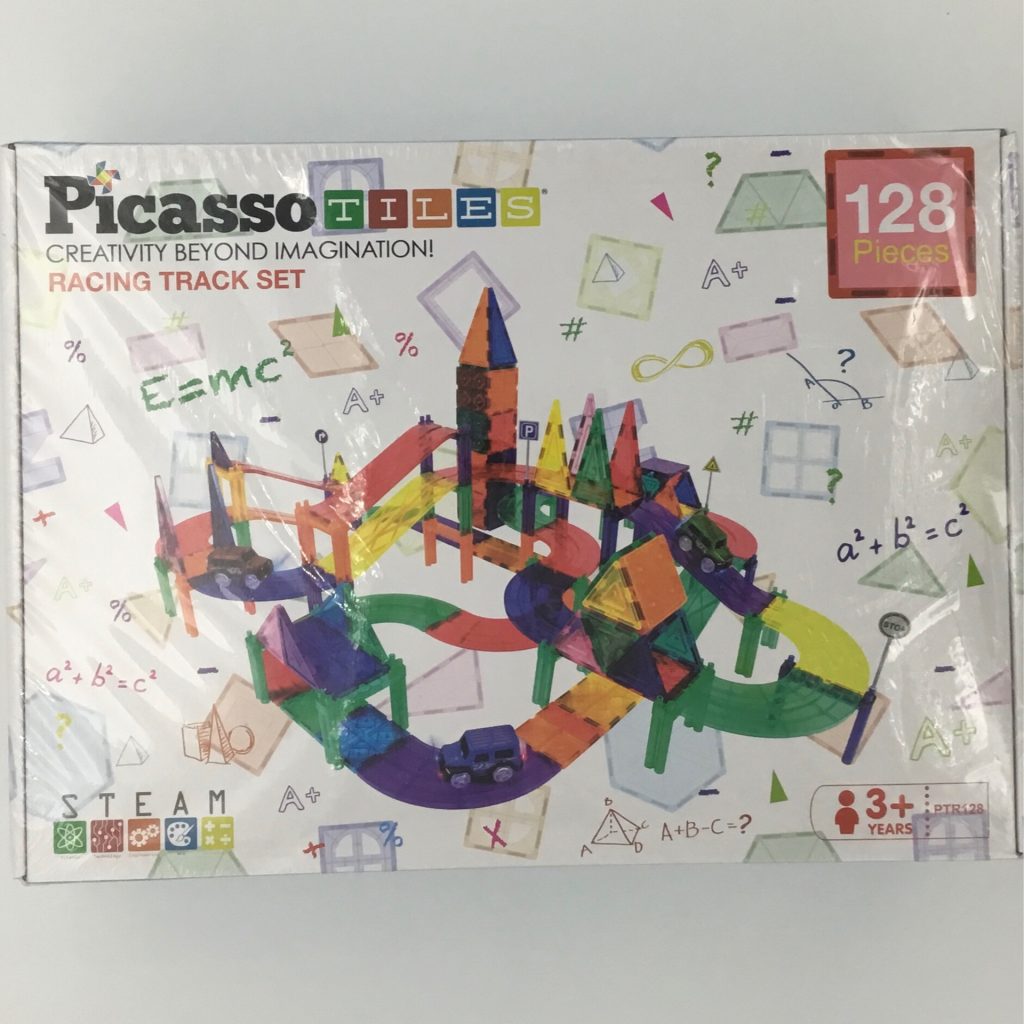 Picasso Tiles 128pc Race Track w/ 3 LED Cars Act Your Age (or don't)