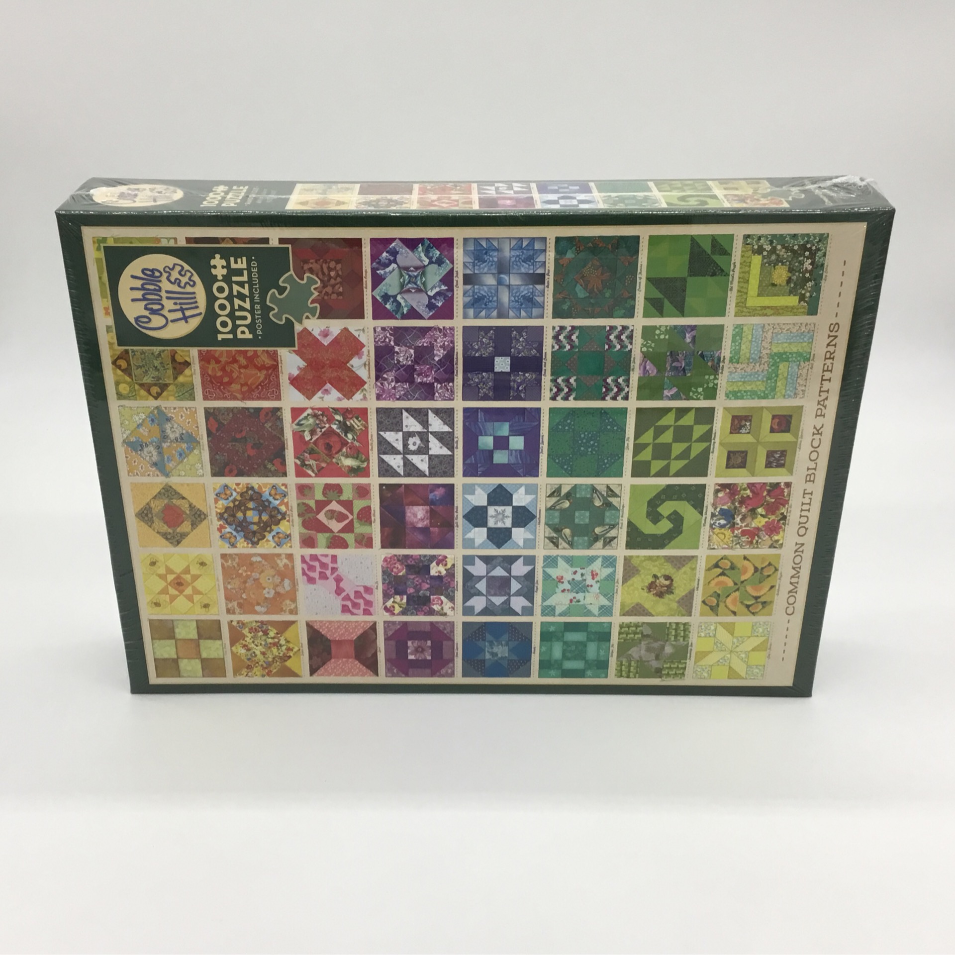 Common quilt blocks 1000 piece puzzle Act Your Age (or don't)