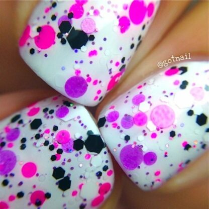 Polish Me Silly Girl Power Polka Dot Neon